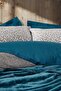 Petrol Color Oyster Blanket Single Duvet Cover Set - 2