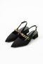 Violet Low Heel Chain Detailed Classic Heeled Shoes - Babet