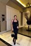 Black Single Sleeve Back Detail Dress ATE-0329 - 3
