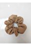 Standard Size Scrunchie 4-Piece Bagel Buckle Made of Faux Leather, Chanel, and Satin Fabric - 6