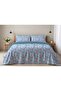 Floral Patterned Printed Double Size 200X220 cm 2 Pieces 50X70Cm Duvet Cover Set - 2