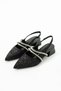 women's stylish ballet flats with stones-high heels-LNDA - 2
