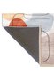 Alya Collection Soft Orange Blue Yellow Detailed Abstract Shaped Woven Base Decorative Carpet Alya36 - 4