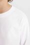 Boy's Crew Neck Basic Plain White Long Sleeve School T-Shirt K1686A624Au - 5