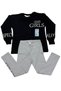 Good Girls Printed Black and Gray Color Girls' Sweet Tights Set - 2