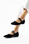Women's Double Strap Detailed Square Toe Ballerinas - 2