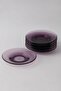 54281 aida cam 6-piece tea saucer coaster set - purple