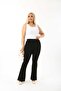 Women's Steel Fabric Flared Leg Leggings Trousers