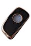 Nissan Qashqai Micra X-Trail Compatible Key Remote Case Cover Auto Keychain Black Gold - 3
