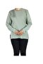 Women's Winter Mother's Bluz with Stones on the Front