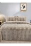 Sonnia Rabbit Feather Bedspread Set - Double, Beige, Plush 220X240