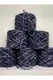 Knitting Yarn Moher Acrylic Navy Blue Tweed Visual Net 600 Gr - 3