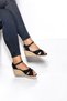 Women's Summer Cross Linen Sandals – Wedge Heel Espadrille Design