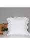 100% Linen Frilly Throw Pillow Cover 1 Piece 43X43 cm - 2