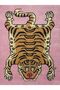Atlas Collection Pink Themed Tiger Patterned Creative Modern Decorative Carpet 11 - 4
