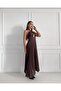 Pleated Long Dress with Window Detail - 4
