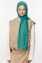 Mint Green Wave Pattern Silky Jacquard Shawl