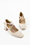 Women's Double Strap Block Heel Patent Leather Shoes - 6