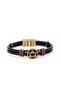 Men's Genuine Leather Turkish Flag Themed Handmade Bracelet - 2