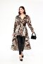 Women's Leopard Patterned Satin Shirt Dress - 2