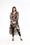 Women's Leopard Patterned Satin Shirt Dress - 3