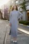 Modal Fabric Dress with Pockets - Slit Detail - 2