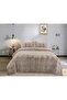 Sonnia Rabbit Feather Bedspread Set - Double, Beige, Plush 220X240 - 5