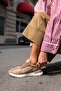Nuna Women's Mink Lace-Up Sneaker - 6