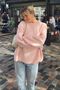 Women's crew neck oversized soft knit sweater - everyday wear, seasonal - 3