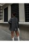 Women's Loose Fit Shirt Jacket with Ripped Detail, Chest Pocket, and Snap Closure. - 5