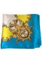 Floral Patterned Multicolored Square Cut Scarf - 90X90Cm - 3