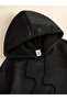 X Printed Unisex Oversize Hooded Cotton Sweatshirt - 3 Thread Winter Hoodie - 3