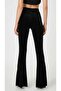 Spanish-Style Velvet Pants with Elastic Waist - 2