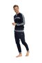 U.S. Polo Assn. Men's Long Sleeve Round Neck Two Thread Tracksuit Pajama Set S25813 - 2