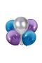 Frozen Elsa Birthday Bright Balloon Set - Snow, Blue Number Balloon - 4