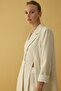Linen Blazer Trousers Set - Belted - 4