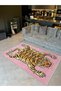 Atlas Collection Pink Themed Tiger Patterned Creative Modern Decorative Carpet 11 - 2