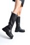 Zippered Knee-High High-Heeled Stylish Women's Boots - 3