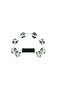 Double Bell Tambourine White 8 Inch White Cut-Away Plastic - 4