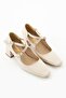Women's Double Strap Block Heel Patent Leather Shoes - 8