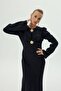 Fish Jacquard Evening Dress - Spanish Sleeve Design - 5