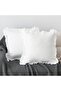 100% Linen Frilly Throw Pillow Cover 1 Piece 43X43 cm