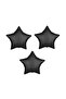 Star Foil Balloon 3 Pieces Black