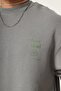 Crew Neck Fleece Move Ahead Text Printed Smoked Oversize Hoodie Sweatshirt - 3