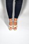 Women's Summer Cross Linen Sandals – Wedge Heel Espadrille Design - 4
