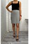 Women's Gray Glitter Mini Skirt - Pencil Skirt - 5