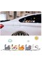 Cute Naughty Cats Adhesive Sticker for Car Windshield Sticker Set of 5 Stickers - 5