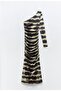 Allbucks Za Ra Asymmetrical One Sleeve Patterned Long Maxi Lined Tulle Dress Abzra0020 - 6