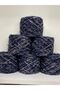 Knitting Yarn Moher Acrylic Navy Blue Tweed Visual Net 600 Gr