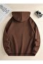 Unisex New York Hustle Printed Oversized Winter 3 Thread 100% Cotton K Hooded Sweatshirt Hoodie - 3